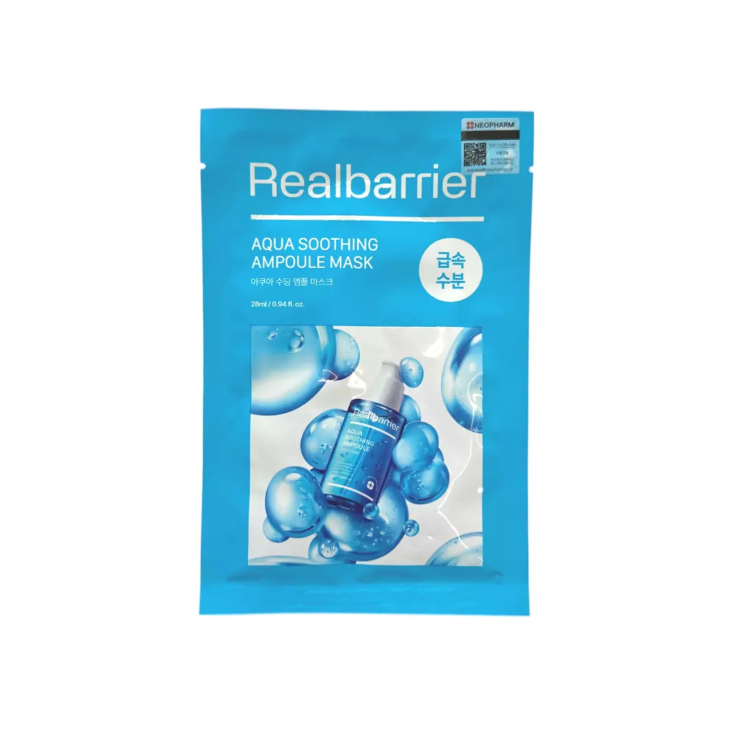 Успокаивающая ампульная тканевая маска Real Barrier Aqua Soothing Ampoule Mask